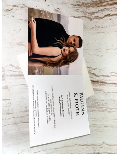 Zaproszenie na Ślub Ślubne Ślub Weselne Składane Waszym