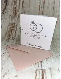 Zaproszenia Ślubne Gotowe Zaproszenie Srebrna Kokardka