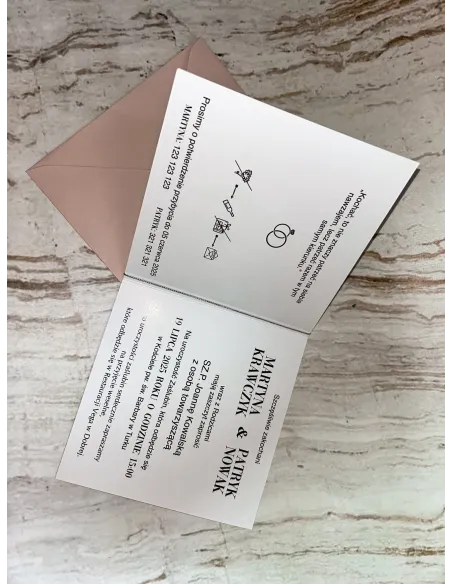 Zaproszenia Ślubne Gotowe Zaproszenie Srebrna Kokardka