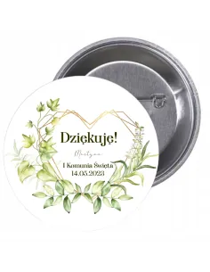 Przypinki Buttony Komunia Dziękuje Święta Znaczki Badziki