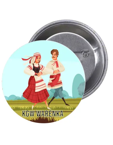 Przypinki Buttony KGW Warenka Znaczki Badziki z Grafiką