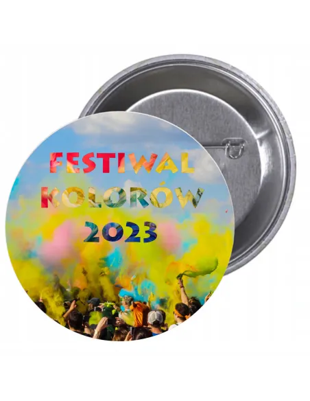 Przypinki Buttony Festiwal Kolorów 2023 Znaczki Badziki