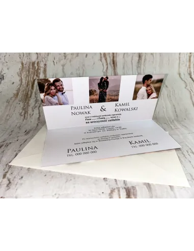 Zaproszenia na Ślub, Zaproszenie Ślubne Weselne + Wasze