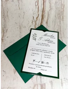 Zaproszenie na Ślub Jednostronne – Ślub Minimalistyczne