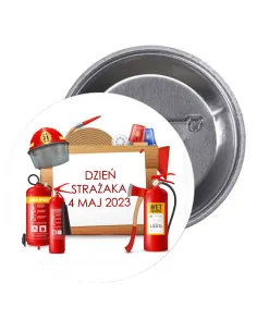 Przypinki Buttony – Dzień Strażaka Znaczki Badziki Grafiką