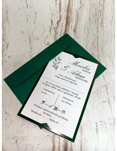 Zaproszenie na Ślub Jednostronne – Ślub Minimalistyczne