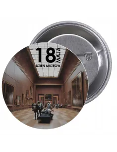 Przypinki Buttony Dzień Muzeów Znaczki Badziki z Grafiką