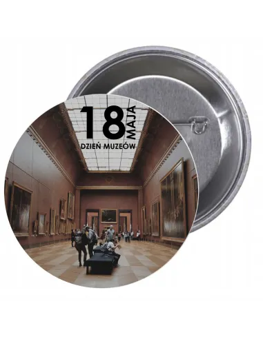 Przypinki Buttony Dzień Muzeów Znaczki Badziki z Grafiką
