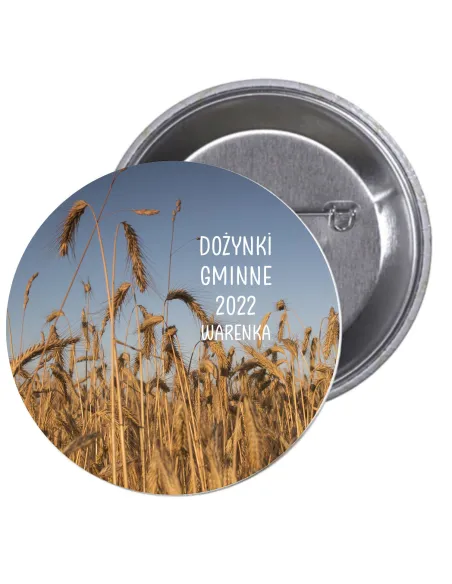Przypinki Buttony Dożynki Gminne Znaczki Badziki Grafiką