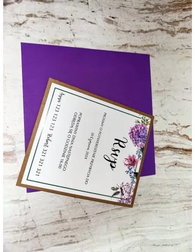 Zaproszenie na Ślub + – Ślub Potwierdzenie Przybycia