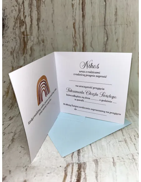 Zaproszenie na Chrzest Chłopca Personalizacją – Chrzest