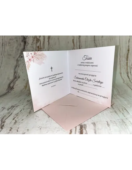 Zaproszenie na Chrzest Chrzciny Zdjęciem + Pojekt Gratis