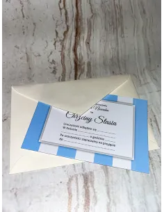 Zaproszenie na Chrzest Święty Chrzciny Niebieskie Pojekt