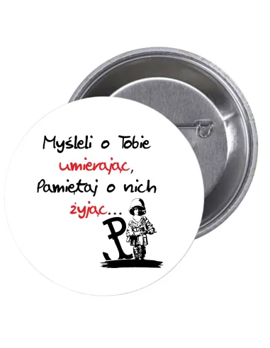 Przypinki Buttony Myśleli Tobie Umierając Pamietaj Nich