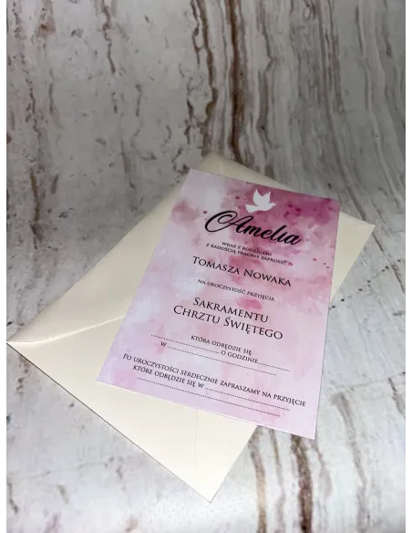 Zaproszenie na Chrzest Święty – Chrzciny Dziewczynki +