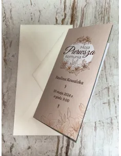 Zaproszenia Zaproszenie Pierwszą Komunię Świętą Komunijne