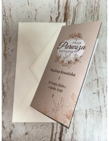 Zaproszenia Zaproszenie Pierwszą Komunię Świętą Komunijne