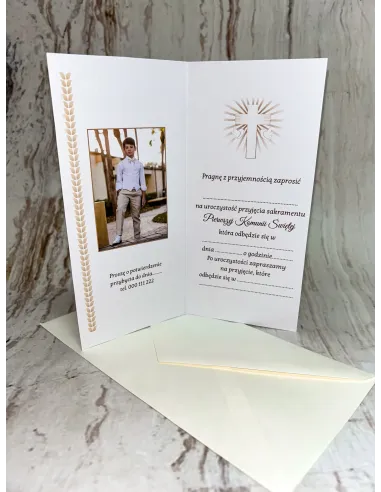 Zaproszenia Personalizowany Zaproszenie Pierwszą Komunię