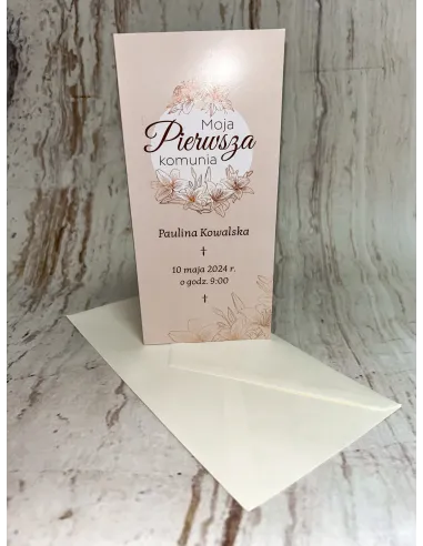Zaproszenia Zaproszenie Pierwszą Komunię Świętą Komunijne