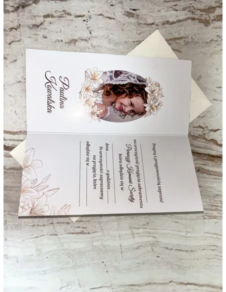 Zaproszenia Zaproszenie Pierwszą Komunię Świętą Komunijne