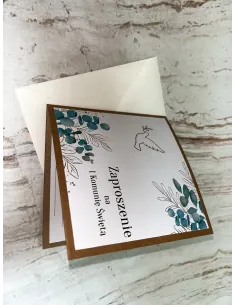 Zaproszenia Zaproszenie Pierwszą Komunię Świętą z Projektem