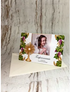 Zaproszenie na Pierwszą Komunię Świętą z Projektem