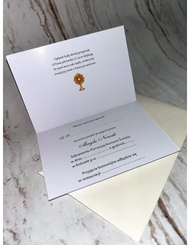Zaproszenie na Pierwszą Komunię Świętą Personalizowany