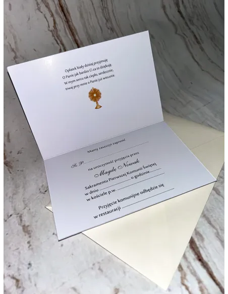Zaproszenie na Pierwszą Komunię Świętą Personalizowany