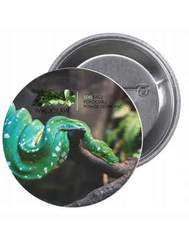 Przypinki Buttony Zoo Zoobacz Pokochaj Pomóż z Projektem