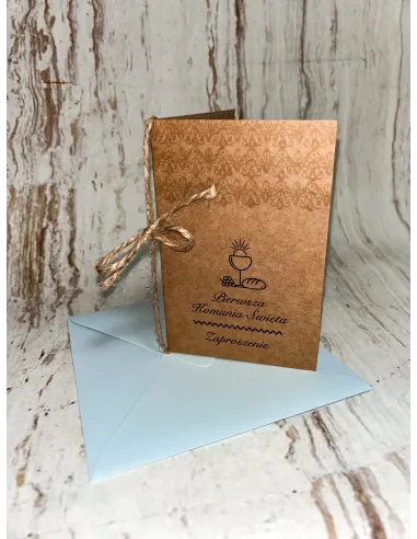 Zaproszenie na Pierwszą Komunię Świętą Zaproszenia z Grafiką