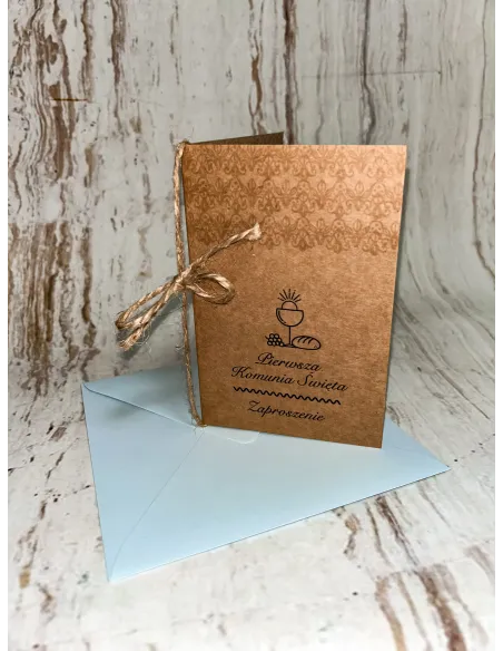 Zaproszenie na Pierwszą Komunię Świętą Zaproszenia z Grafiką