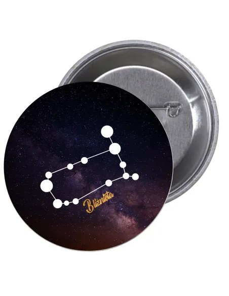 Przypinki Buttony Znaki Zodiaku Bliźnięta Znaczki Badziki
