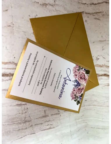 Zaproszenie na Pierwszą Komunię Świętą Zaproszenia Reklamowy