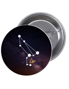 Przypinki Buttony Znaki Zodiaku Lew Znaczki Badziki