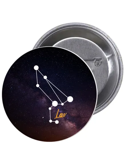 Przypinki Buttony Znaki Zodiaku Lew Znaczki Badziki