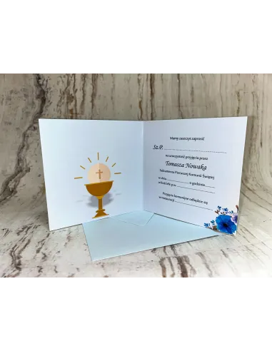 Zaproszenie na Pierwszą Komunię Świętą Zaproszenia Drukowany