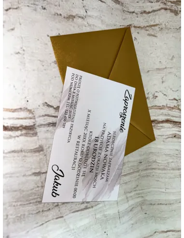 Zaproszenie na Urodziny Osiemnastkę Eleganckie + Projekt