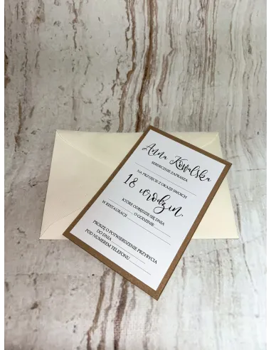 Zaproszenie na Urodziny Osiemnastkę – Minimalistyczne