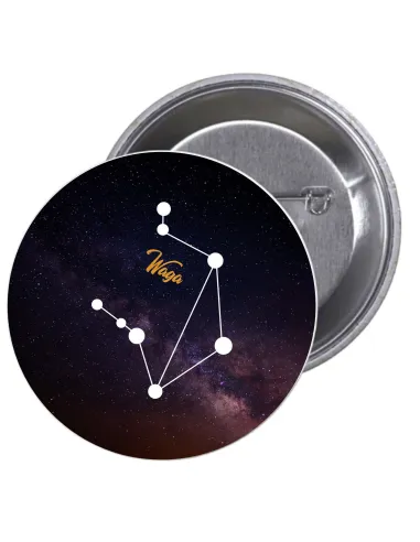 Przypinki Buttony Znaki Zodiaku Waga Znaczki Badziki