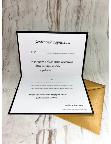 Zaproszenie na 18 Urodziny Osiemnastkę 18stkę + Projekt
