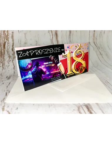 Zaproszenie na 18 Urodziny Zaproszenia Osiemnastkowe +