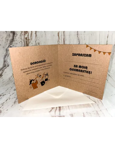 Zaproszenie na 18 Urodziny – Osiemnastkę Eko + Projekt