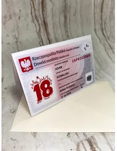 Zaproszenie na 18 Urodziny Zaproszenia Dowód Osobisty