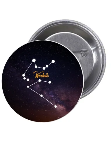 Przypinki Buttony Znaki Zodiaku Wodnik Znaczki Badziki