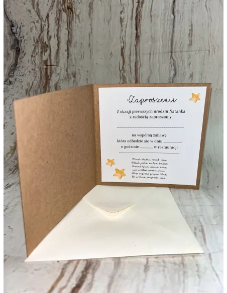 Zaproszenie na 1 Urodziny Zaproszenia na Roczek z Lisem