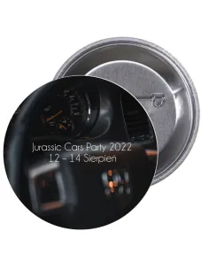 Przypinki Buttony Jurassic Cars Party 2022 Znaczki Badziki