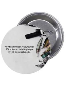 Przypinki Buttony Zawody Rybackie Znaczki Badziki z Grafiką