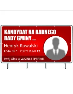 Baner – 10 Szt. Gotowy Projekt Plandeka Wyborczy Banery