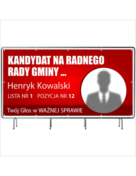 Baner – 10 Szt. Gotowy Projekt Plandeka Wyborczy Banery