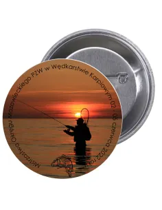 Przypinki Buttony Zawody Rybackie Znaczki Badziki Reklamowy